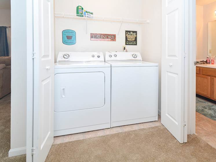 Washing and Dryer Closet